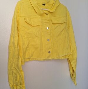 SHEIN Yellow Jean Jacket